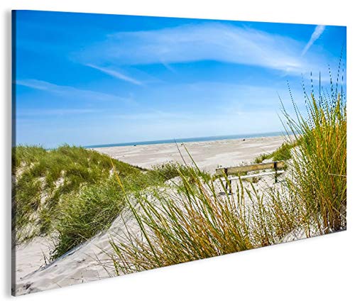 islandburner Bild Bilder auf Leinwand Nordsee Strand 1p XXL Poster Leinwandbild Wandbild Dekoartikel