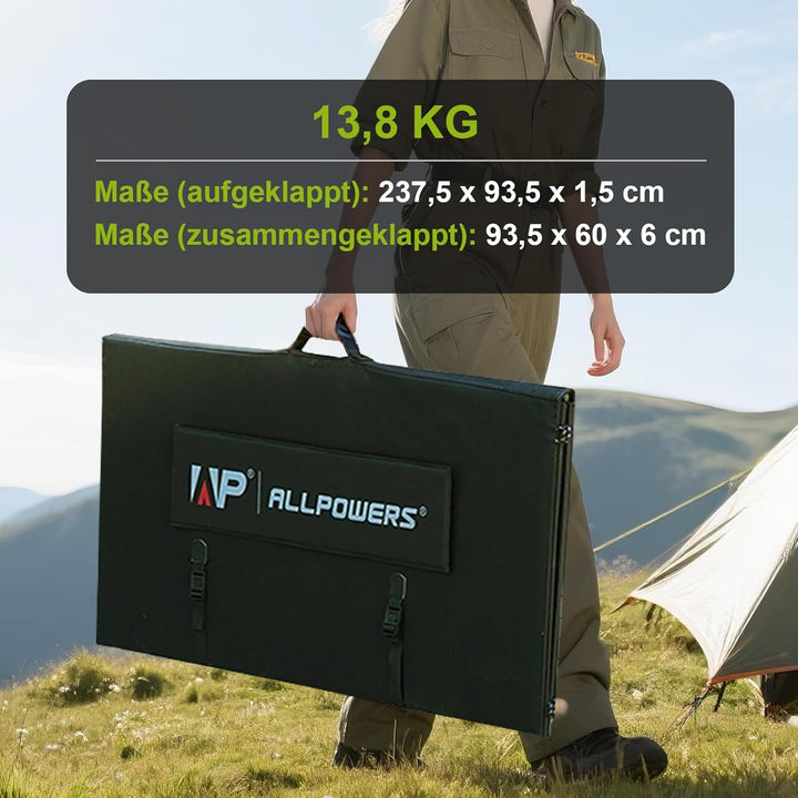 ALLPOWERS 400W Solar Panel, Solarpanels Faltbar Solarmodul für R1500/R2500/R4000/S2000 PRO/S1500 Tra