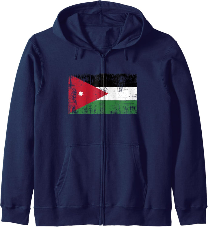 Jordanien Fahne Jordanische Flagge Geschenk Fussball-Fan Kapuzenjacke