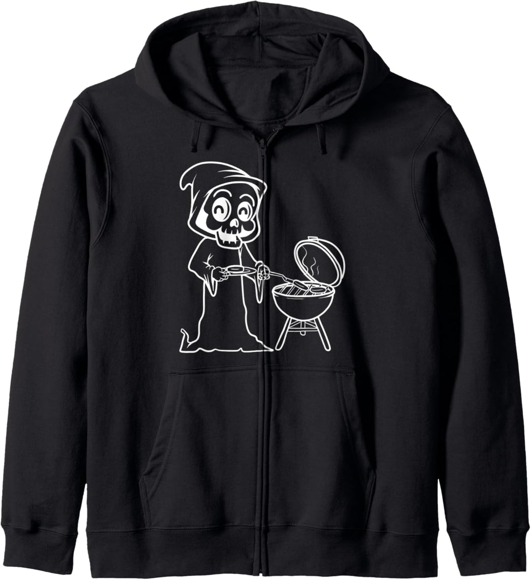 Lustiger Sensenmann-Grillpullover Männer Frauen Kinder Kapuzenjacke