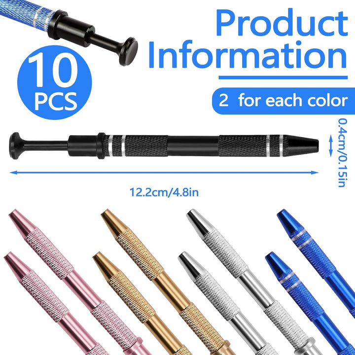 Huakaile 10 Stück 4-Klauen-Piercing-Kugelgreifer, 4 Zinken, Juwelier-Aufhebungswerkzeuge, Piercing-A