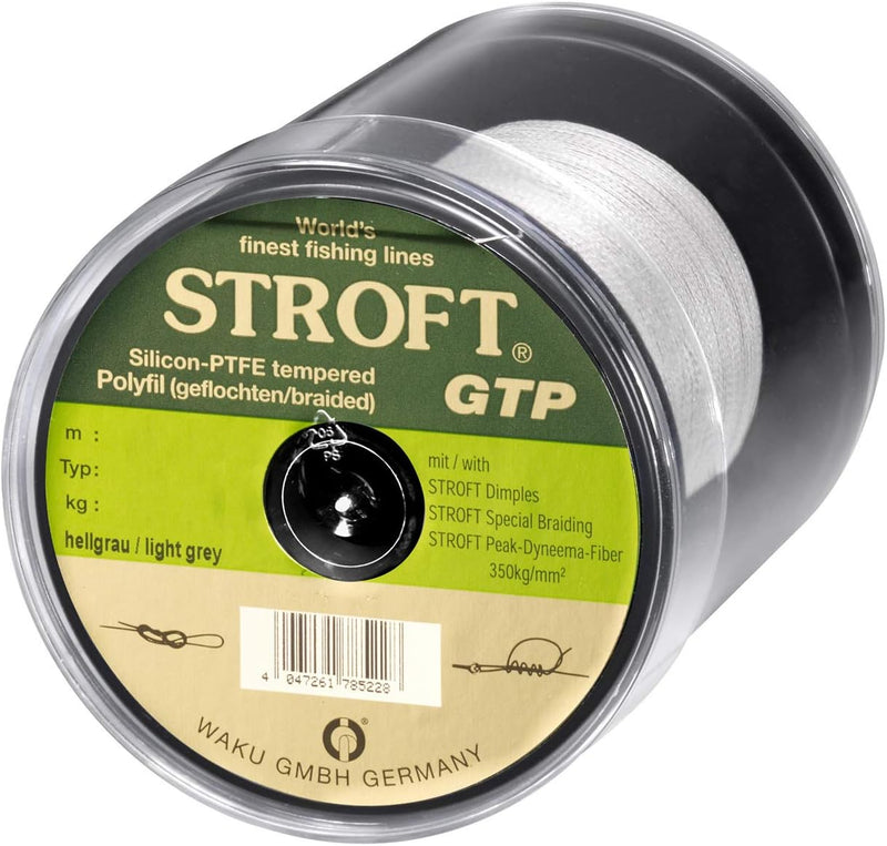 WAKU Schnur STROFT GTP Typ S Geflochtene 250m Silbergrau S2-0,180mm-6kg