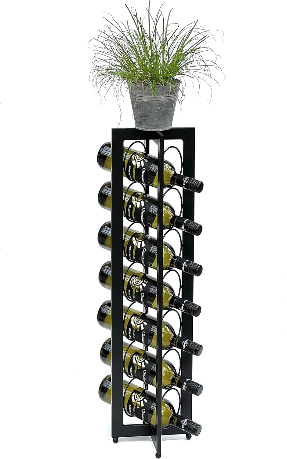 DanDiBo Design Weinregal Metall Schwarz Stehend 96323 X 80 cm Flaschenregal Flaschenständer Flaschen