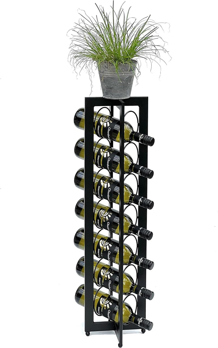 DanDiBo Design Weinregal Metall Schwarz Stehend 96323 X 80 cm Flaschenregal Flaschenständer Flaschen