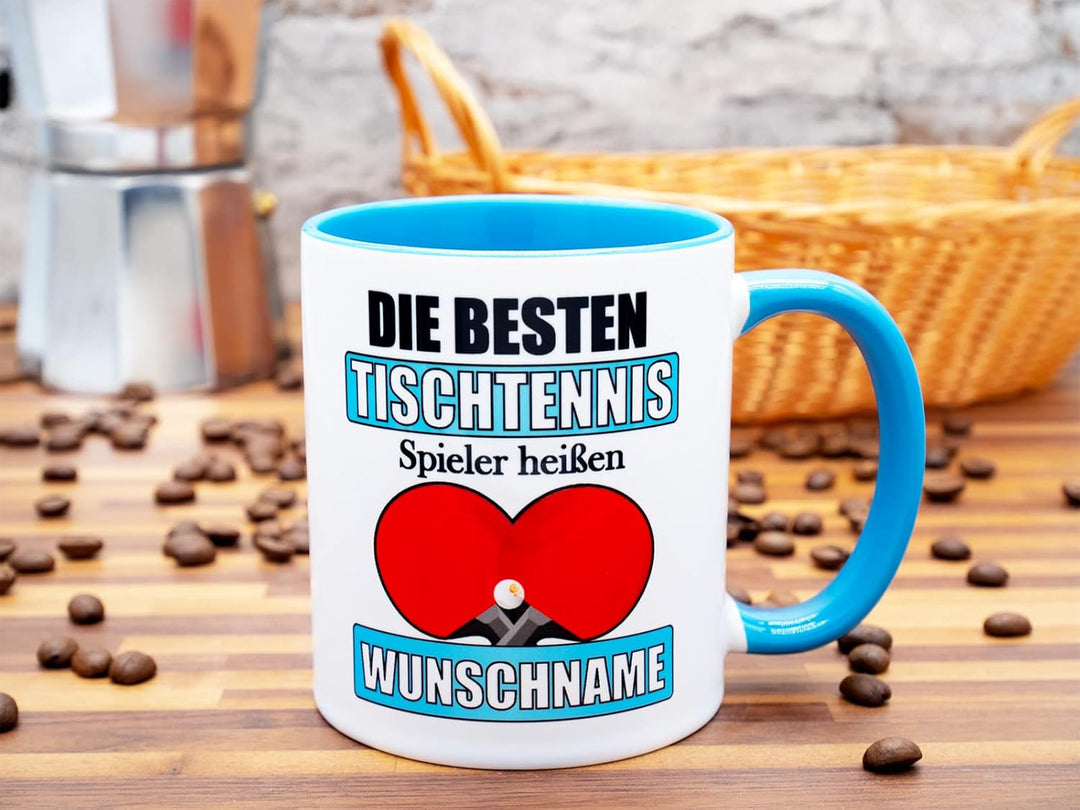 Die besten Tischtennis Spieler heissen Name Tasse personalisiert Becher Geschenkidee Tischtennisspie