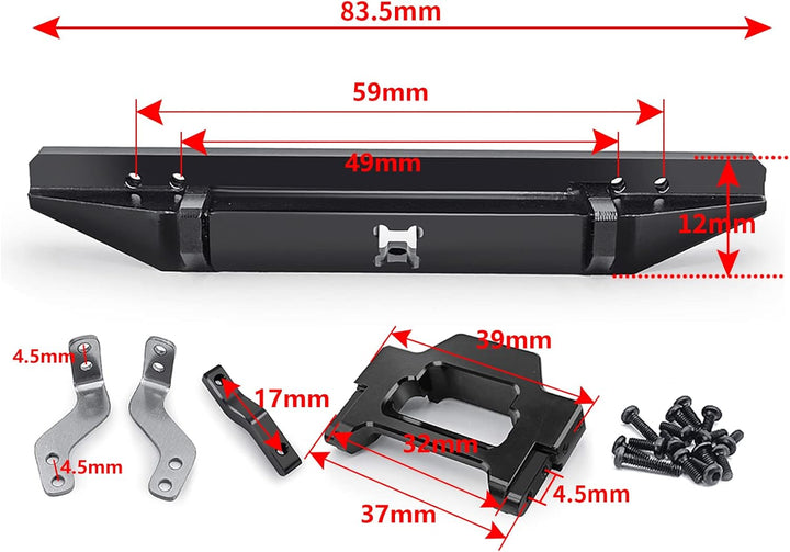 Metall Heckstossstange RC Stossstange für 1/18 TRX-4M TRX4M Bronco Defender RC Crawler Auto Upgrade