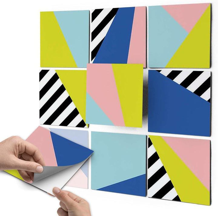 50 Stück Fliesenfolie für Küche und Bad 10x10 cm - Mosaikfliesen, Fliesensticker - Stickerfliesen, F
