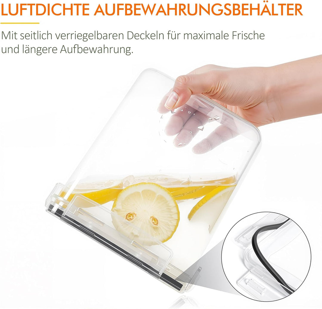 Theo&amp;Cleo Vorratsdosen Mit Deckel Luftdicht (4 Grössen), 24er Set Organizer Box, BPA-frei Aufbewahru