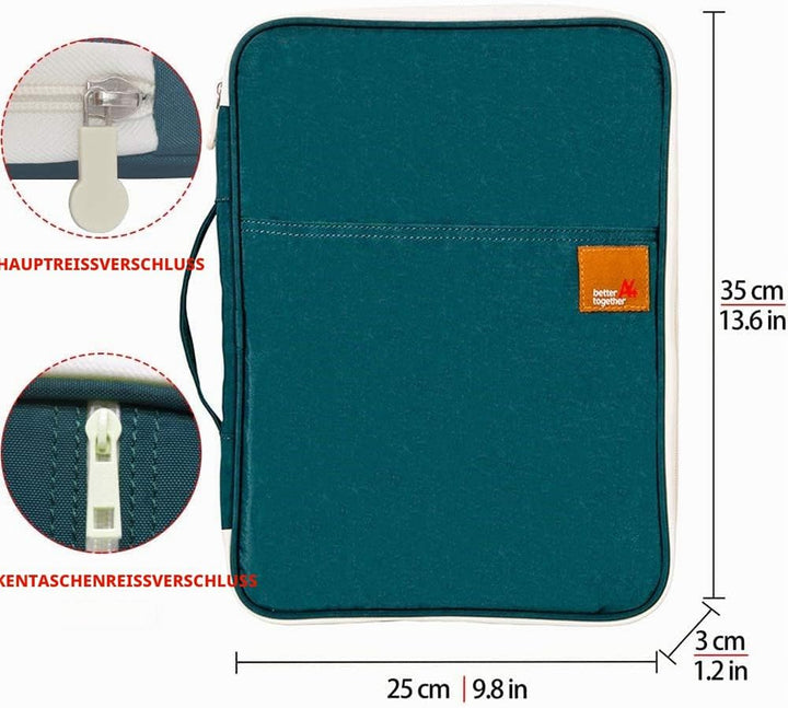 A4 Reisedokumententasche Ausweistasche Multifunktions Dateien Wasserdicht Organizer Messenger Ipad H