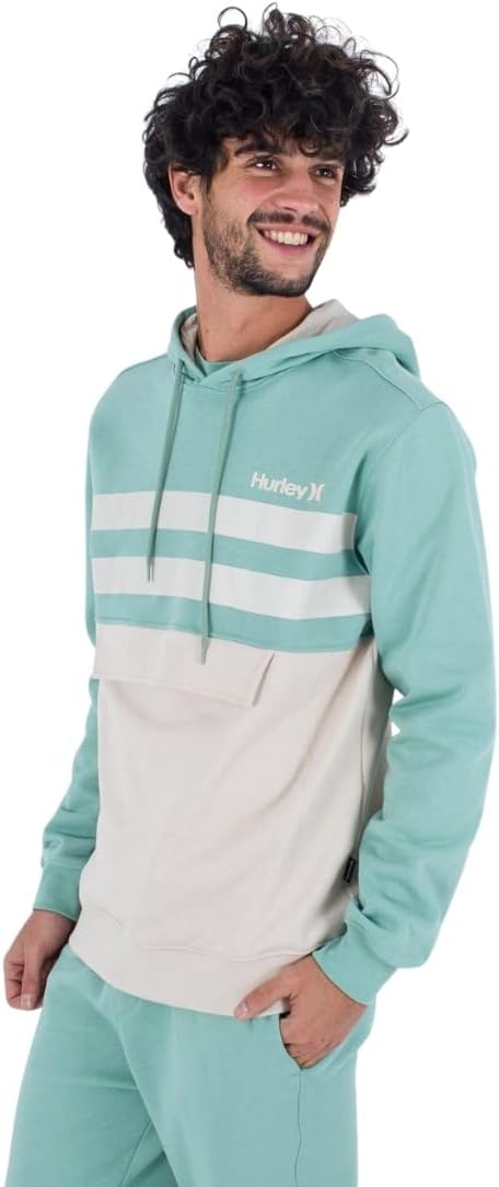 Hurley Herren M Oceancare Block Party Pullover Sweatshirt M Cilantro, M Cilantro