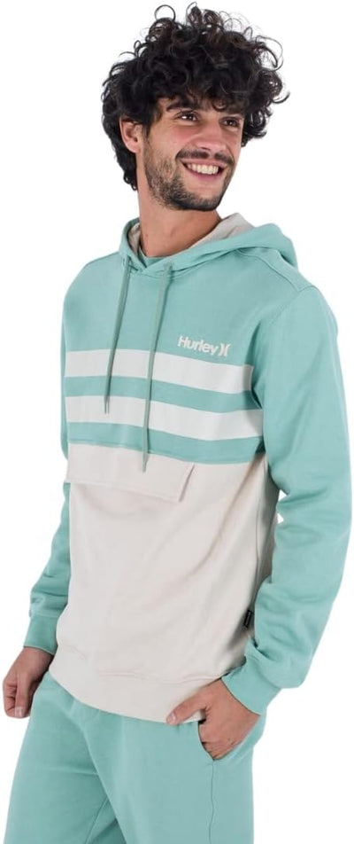 Hurley Herren M Oceancare Block Party Pullover Sweatshirt S Cilantro, S Cilantro