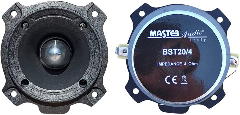 MASTER AUDIO 2 BST20/4 Schwarze super Bullet hochtöner mit 100 watt rms und 200 Watt max 8 cm Durchm