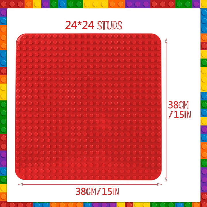 grosse Platte Kompatibel mit Lego Duplo, 38 x 38cm grundplatte, Konstruktionsspielzeug für Mädchen u