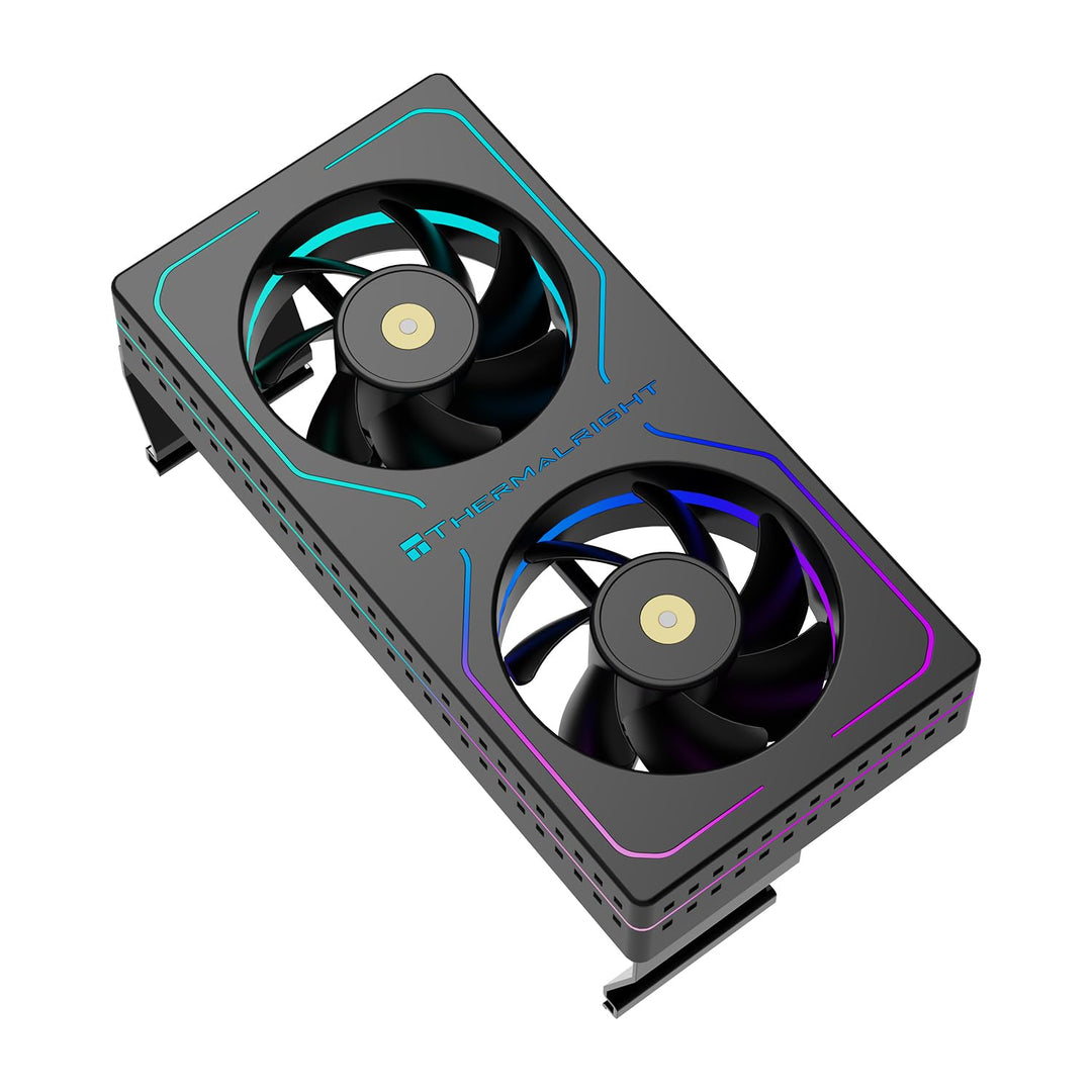 Thermalright MC-2 ARGB Black Memory Cooler, Dual-Lüfter mit 3200 U/min PWM-Design, leiser RAM-Kühler