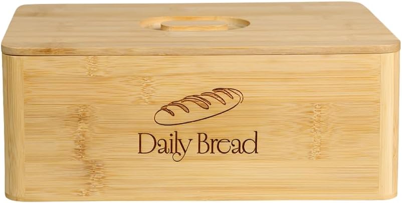 KESPER | Brotkasten mit Schneidebrett, Material: FSC®-zertifizierter Bambus, Masse: B: 32 x H: 12,5