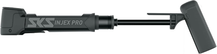 SKS GERMANY INJEX PRO Minipumpe, mit MV-Easy Kopf für AV/SV/DV-Ventile | Fahrradpumpe für Unterwegs,