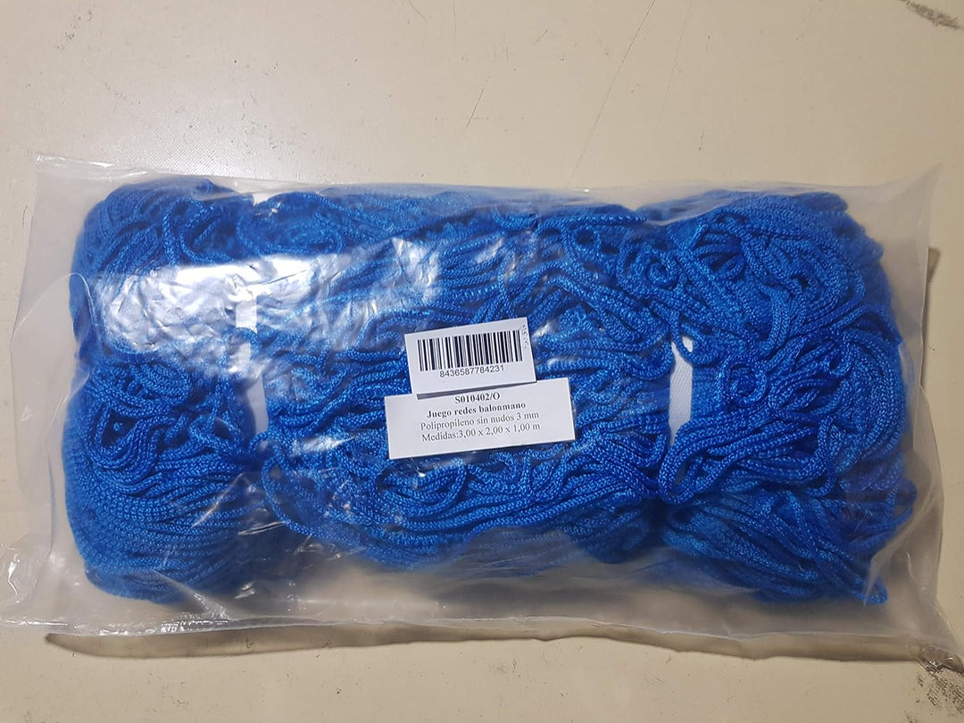 1 Paar Handball- und Futsal-Netze, Blau, Grün, Rot oder Schwarz, 3 x 2 m, aus Polypropylen, 3 mm, pr
