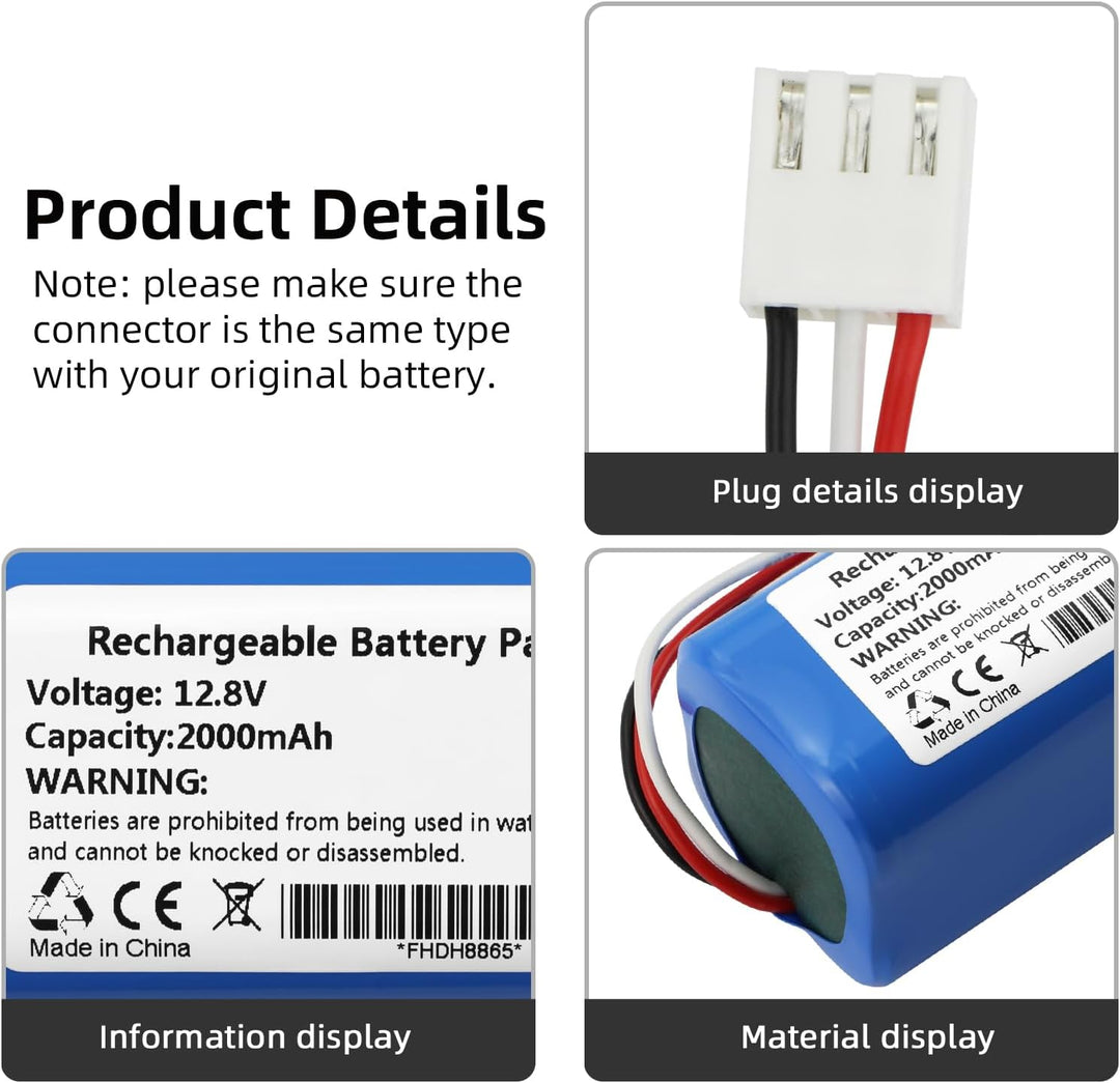 K KYUER 2000mAh Rechargable Saugroboter Akku für Severin Chill RB 7025 RB-7025 RB7022 RB7720 Robot V