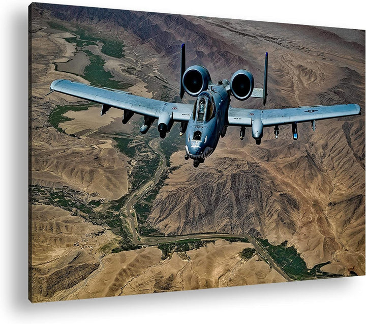 deyoli Atemberaubendes Militär Flugzeug Format:75x50 cm als Leinwandbild, Motiv fertig gerahmt auf E