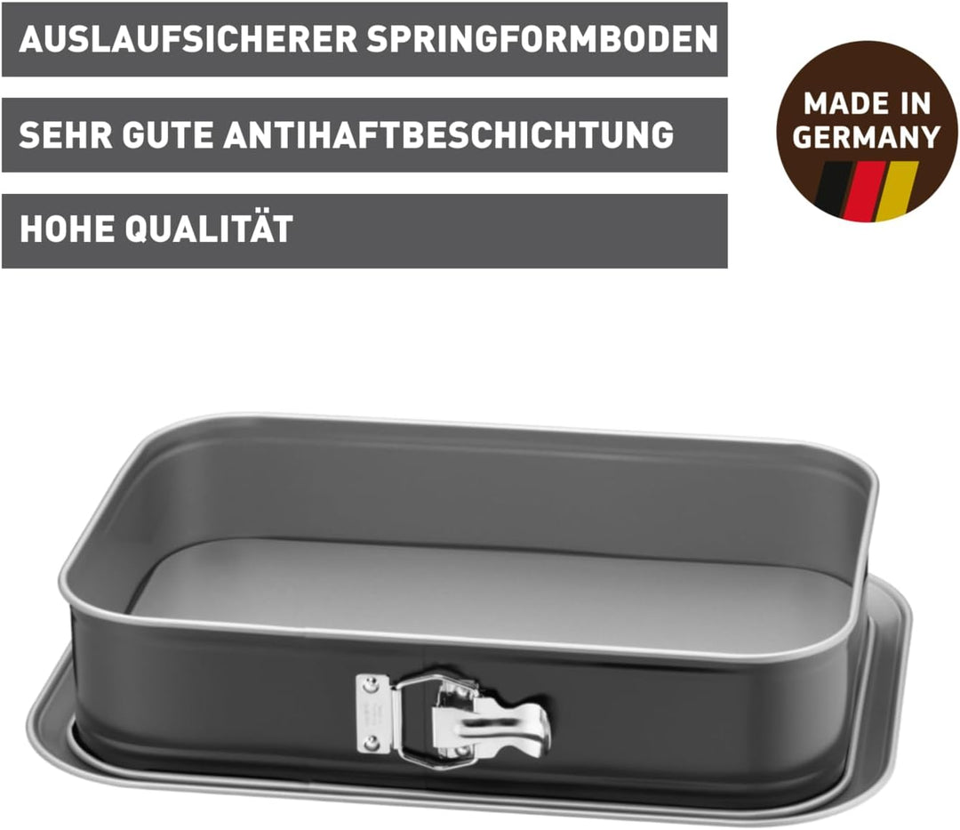 Original Kaiser Inspiration Springform eckig 36 x 24 cm, Backform rechteckig mit Flachboden, Tiramis