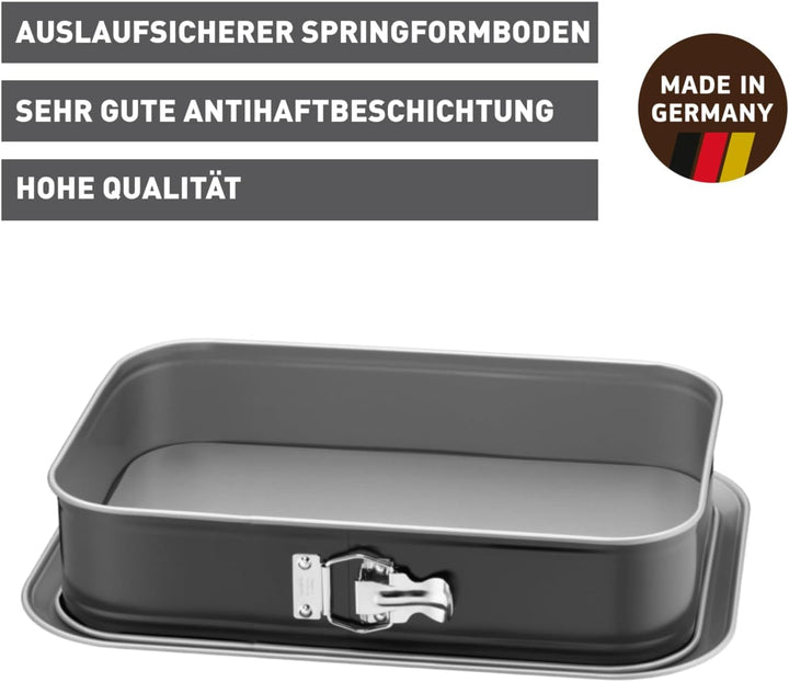 Original Kaiser Inspiration Springform eckig 36 x 24 cm, Backform rechteckig mit Flachboden, Tiramis