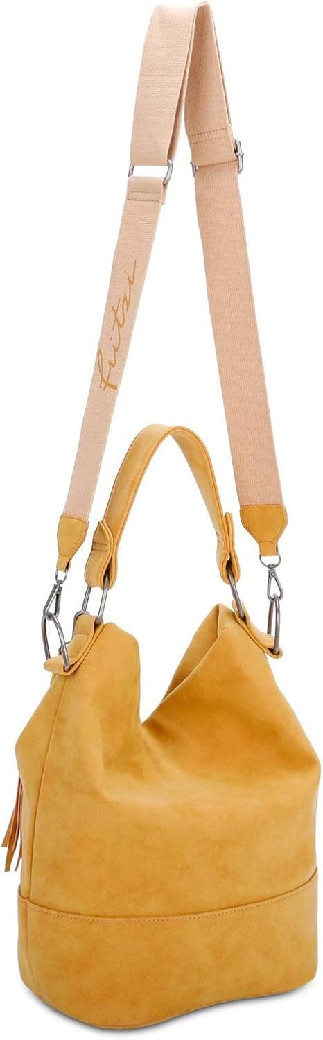 Fritzi aus Preussen Damen Fritzi51 Olga Vintage Honey Mustard Schultertasche