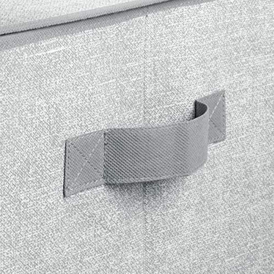 mDesign Wäschekorb mit Deckel grau – Faltbarer Wäschesack – Idealer Wäschesammler zum Reisen – Wäsch