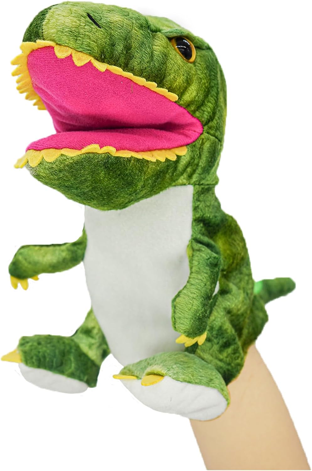 lilizzhoumax Dinosaurier Kuscheltier, Simuliertes Tier Dinosaurier Handpuppe aus Plüsch, Kawaii Nied