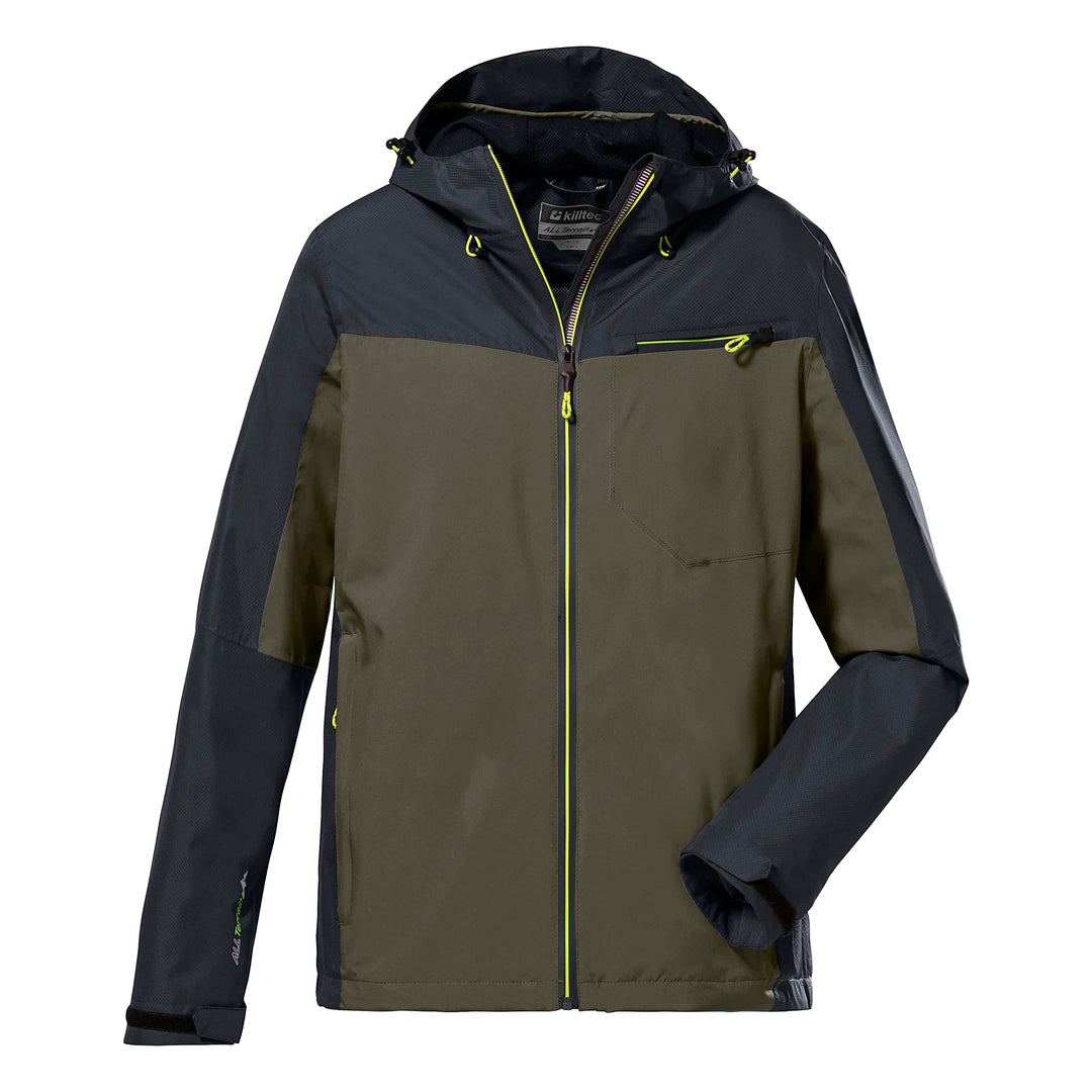 Killtec Herren Kos 6 Mn Jckt Funktionsjacke/Outdoorjacke mit Kapuze, packbar XL dunkeloliv, XL dunke