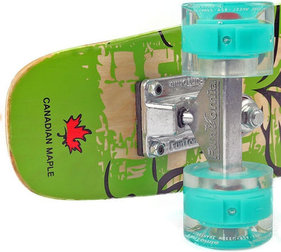 FunTomia Mini-Board Cruiser Skateboard 57cm aus 7-lagigem kanadischem Ahornholz inkl. Mach1 ABEC-9 K