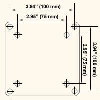 RiteAV VESA-Adapterhalterung für LED/LCD/Plasma VESA 75 mm bis VESA 100 mm, inkl. Befestigungsschrau