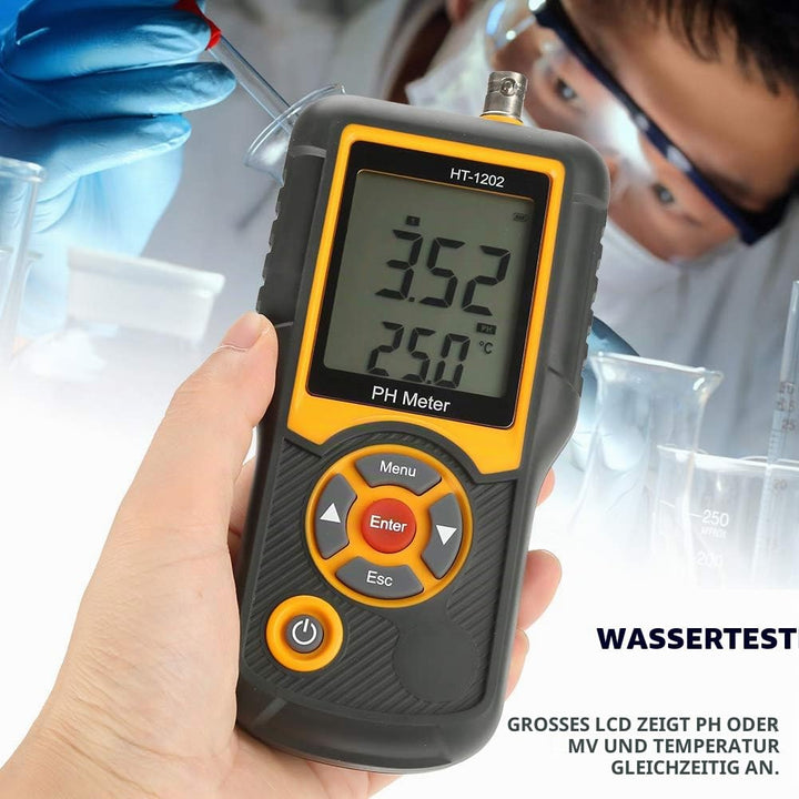 Ht-1202 Hochpräzises Digitales Ph-Meter Wasserqualitätstester Ph-Tester Temperaturmesser 0~14Ph Wass