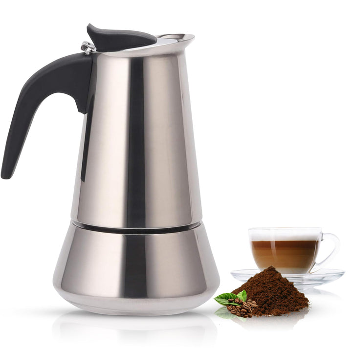 Italienische Espressokocher – Edelstahl – 12 Tassen 12 Standard, 12 Standard