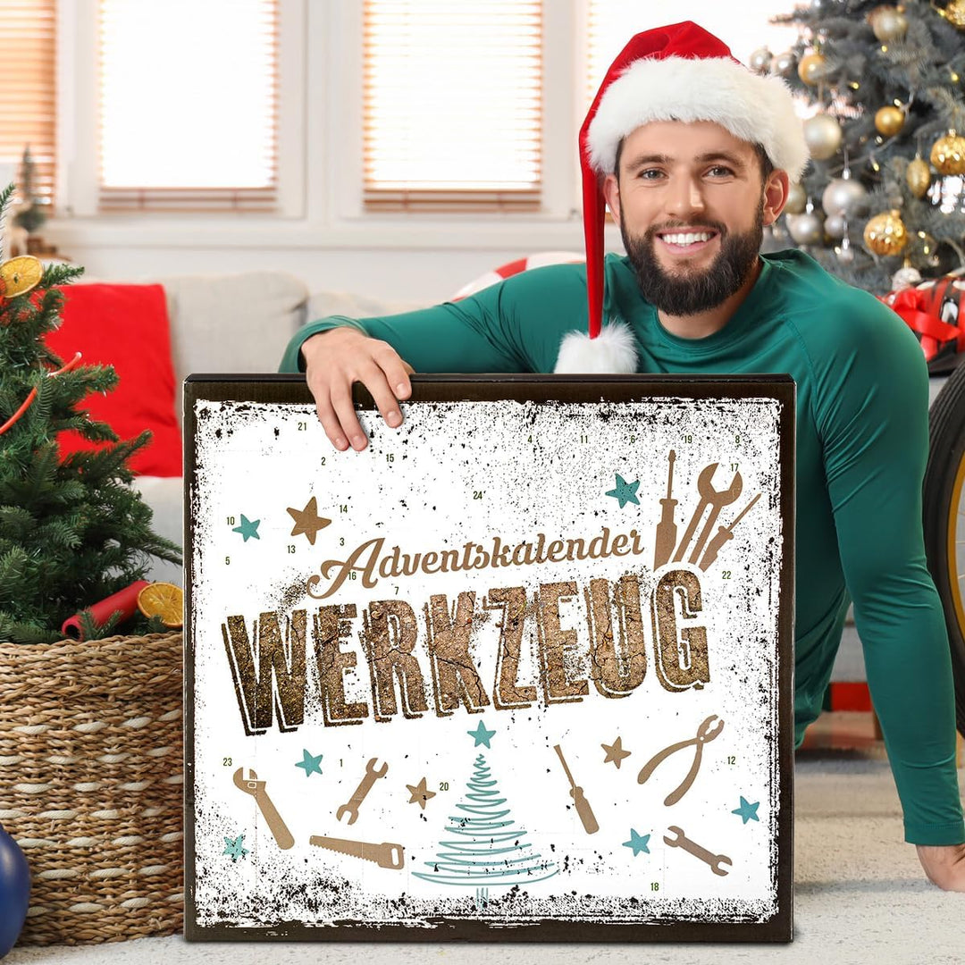 BRAST Adventskalender | Werkzeug-Set | für Heimwerker & Bastler | inkl. Werkzeugtasche | sauber vera