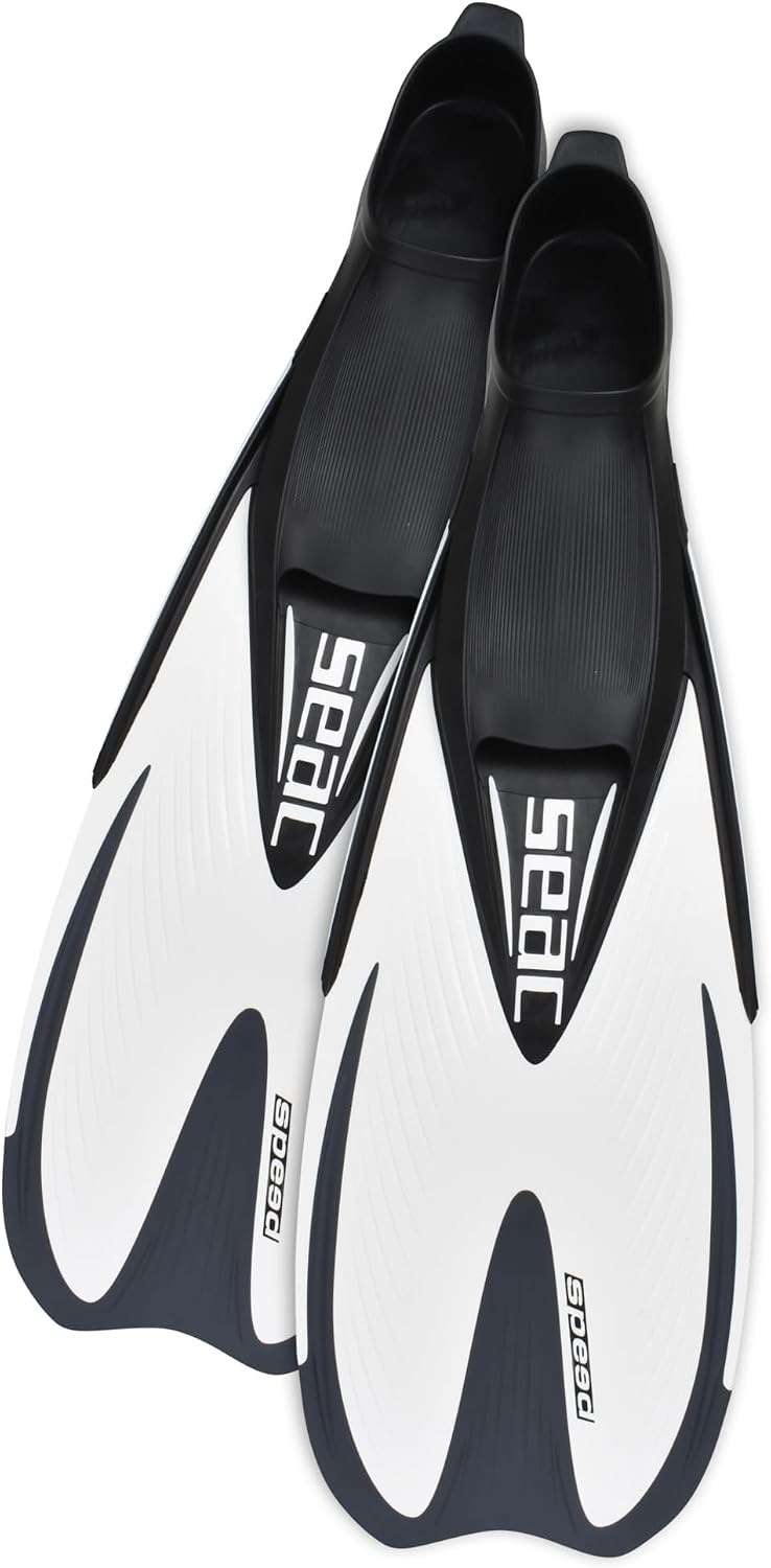 Seac-Sub Speed Schnorchelflossen Mit Geschlossenem Weiss 44/45, Weiss 44/45