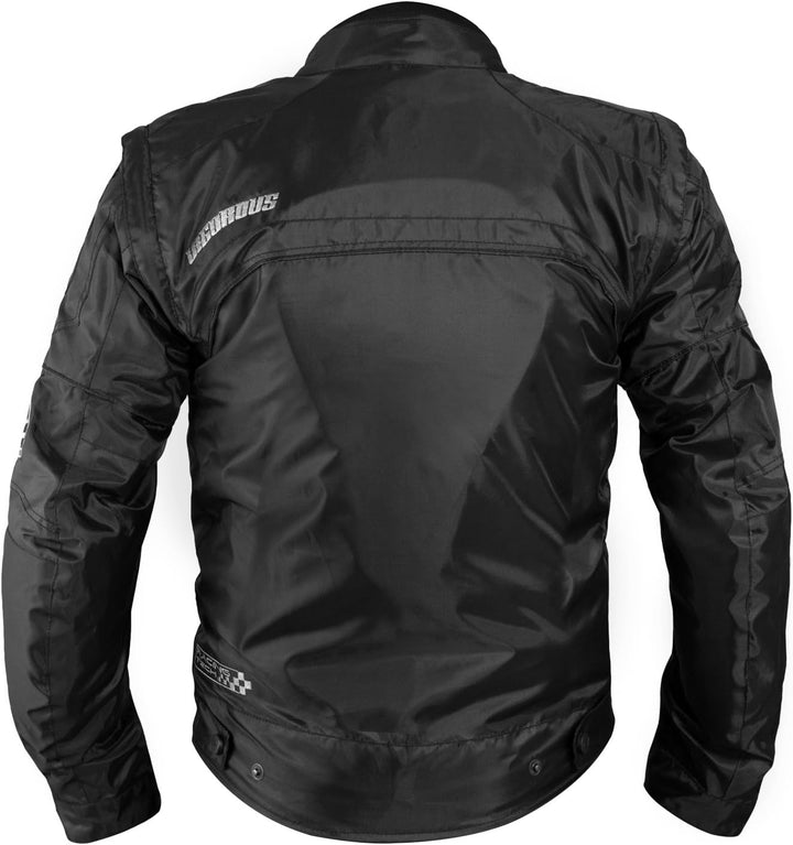 A-pro Motorradjacke für Damen, Nylon, Oxford, Thermoweste, reflektierend M Schwarz, M Schwarz