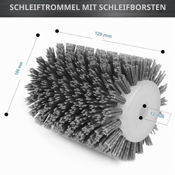 Schleifbürsten,120 Körnung 120x100mm Nylonbürste, Polierbürste zum Holzverarbeitung, Grit Bürste Bri