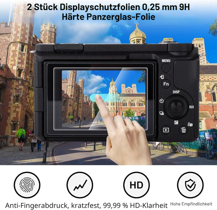 Rieibi Silikon-Schutzhülle für Canon G7X Mark III Hülle, G7X Mark III Zubehör mit 2 Stück Displaysch