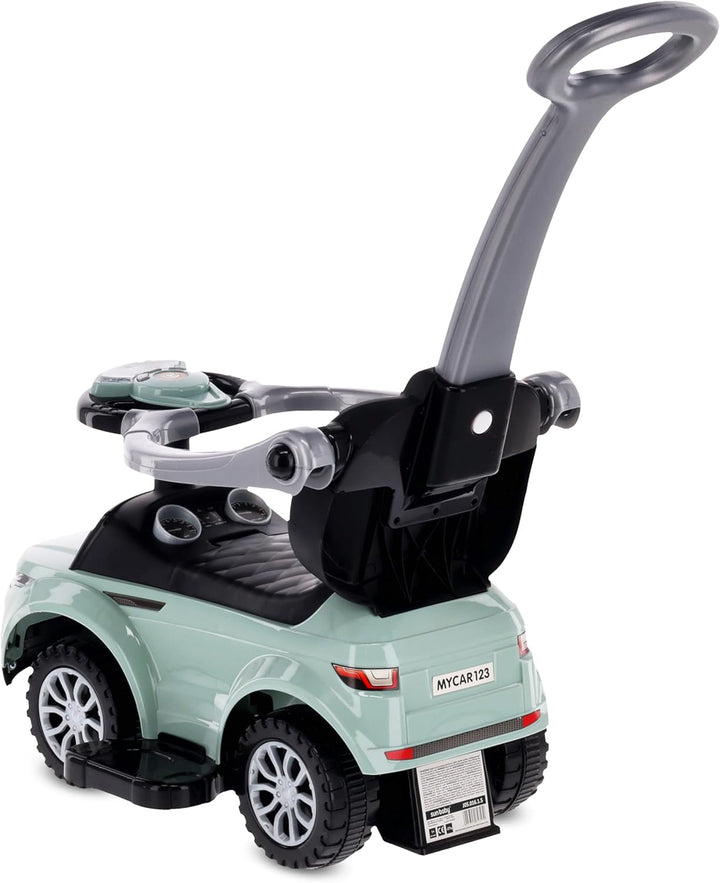 4in1 Kinderauto Rutschauto ab 2 Jahre und Schiebeauto mit Hupe und Musik, Rutschauto mit Stauraum un