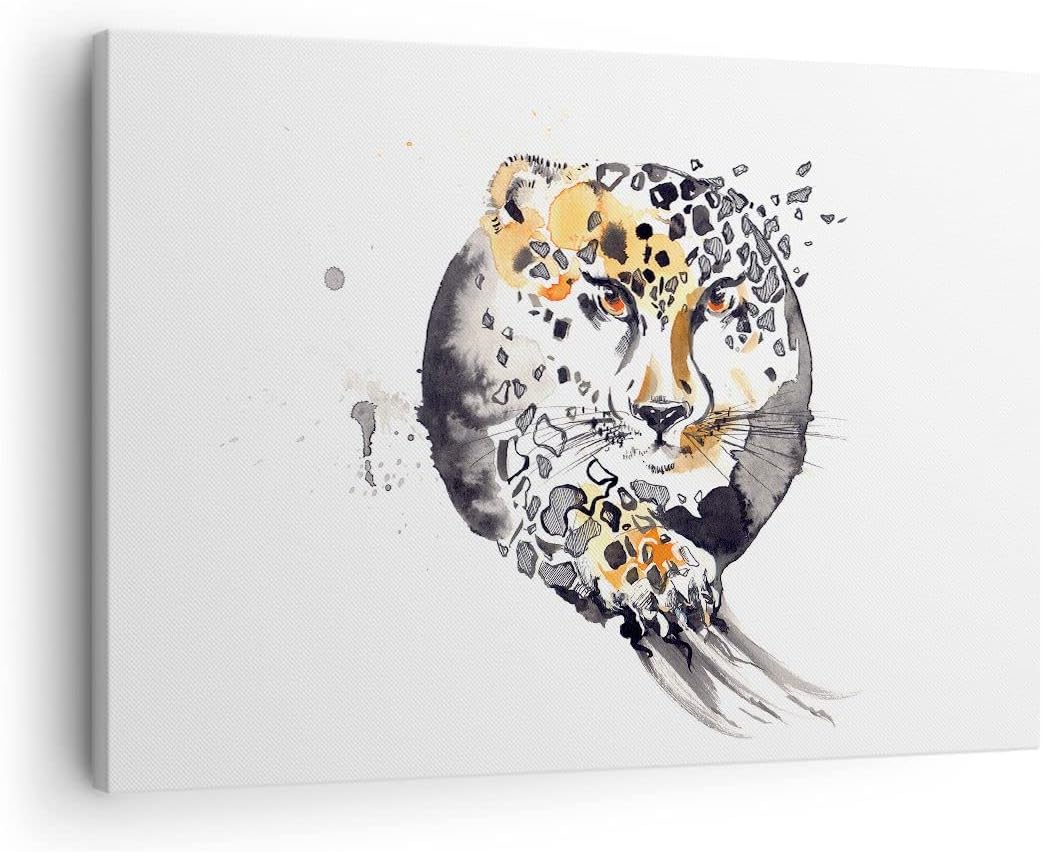 Bilder auf Leinwand Katze Orb Tierwelt Geparden Leinwandbild 70x50cm Wandbilder Dekoration Wohnzimme