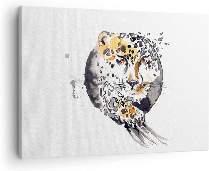 Bilder auf Leinwand Katze Orb Tierwelt Geparden Leinwandbild 70x50cm Wandbilder Dekoration Wohnzimme
