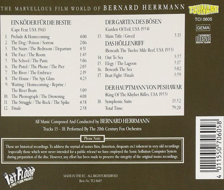 The Marvellous Film World of Bernard Herrmann, Audio-CD
