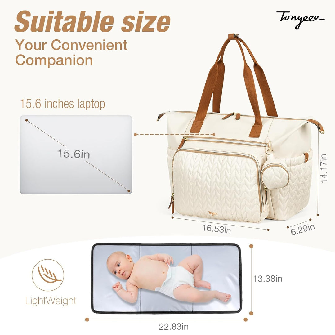 Wickeltasche mit Schnullertasche und Wickelunterlage, Wickelrucksack Multifunktions-Babytasche für G