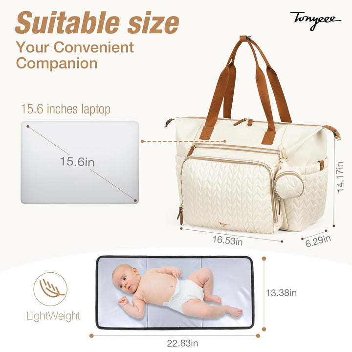 Wickeltasche mit Schnullertasche und Wickelunterlage, Wickelrucksack Multifunktions-Babytasche für G