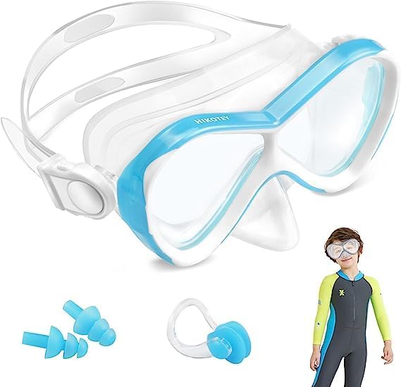 HIKOTEY Taucherbrille Kinder 4-16 Jahre,Schnorchelset Kinder für Mädchen Jungen Schwimmbrille Kinder