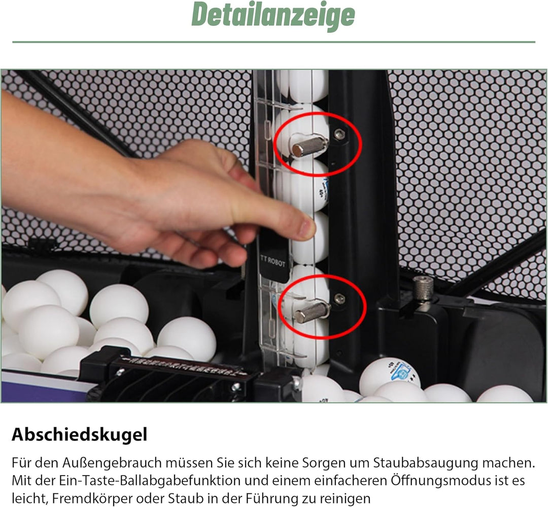 Tischtennis Roboter, Tischtennis Roboter Ballmaschine mit Netz, Table Tennis Robot für Einzeltrainin