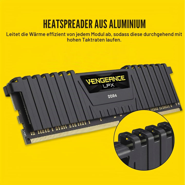 Corsair Vengeance LPX 64GB (4x16GB) DDR4 2666MHz C16 XMP 2.0 High Performance Desktop Arbeitsspeiche