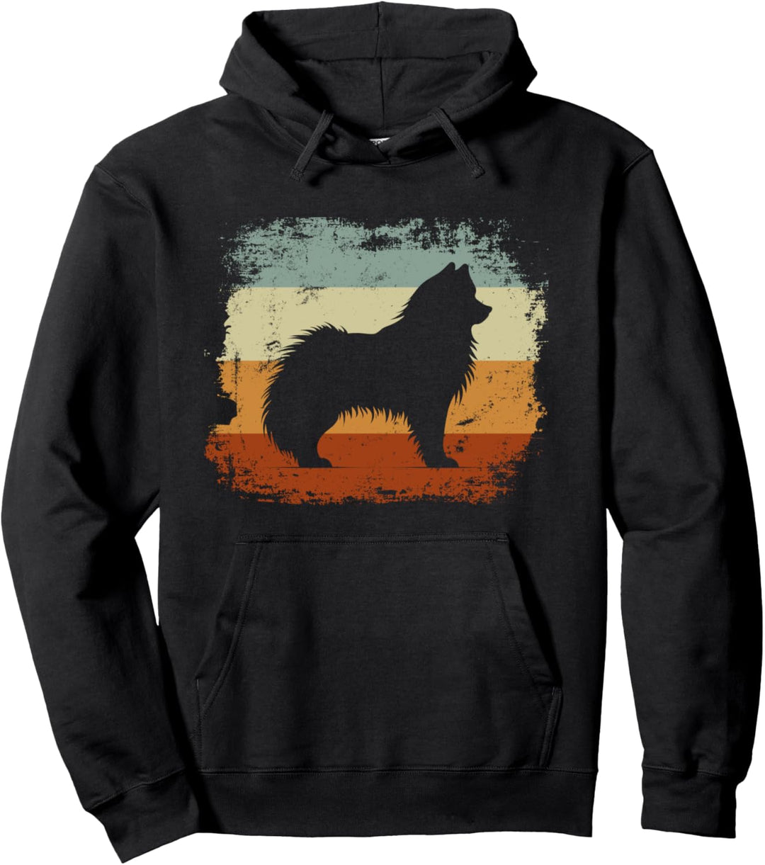Samojede Hund Retro Vintage Design Pullover Hoodie