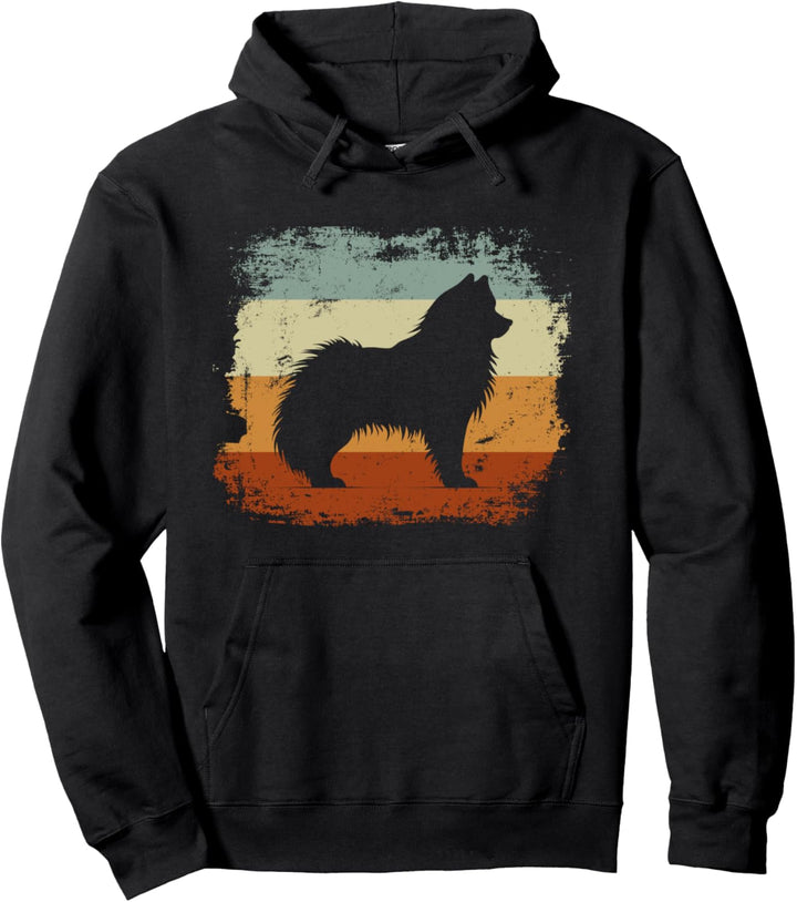 Samojede Hund Retro Vintage Design Pullover Hoodie