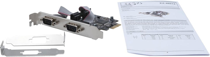 EX-46012 2S Seriell RS-232 PCIe Karte